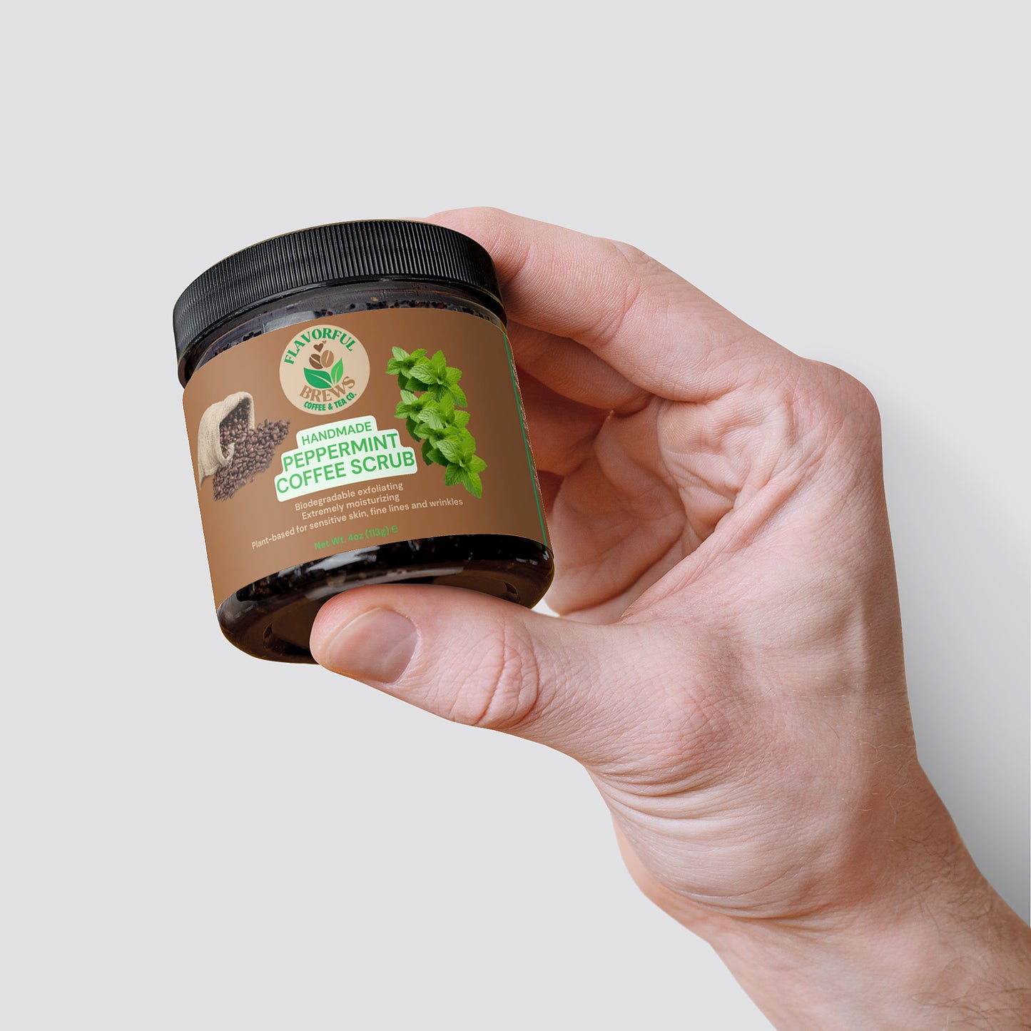 Handmade Peppermint Coffee Scrub